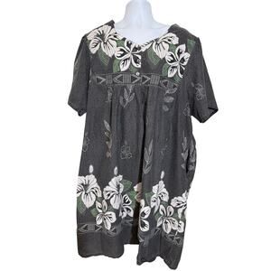 Anthony Richards 3X Floral Muumuu Kaftan House Dress Pockets Loungewear Boho
